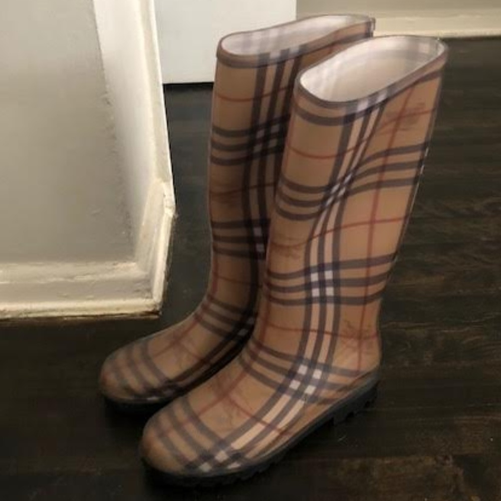 Burberry Haymarket Rain Boots